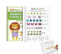 Cahier d'exercices de mathématiques pour maternelle | Cahier d'exercices à ajouter et à soustraire | Livres de travail éducatifs interactifs amusants de 64 pages, avec illustrations