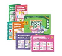 Cahier d'exercices d'écriture rainuré pour , écriture rainurée | Cahiers de travail - Livres éducatifs pour la motricité fine avec les animaux - Pour enseignants, filles, maternelle