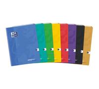 Cahier Easybook kraft Oxford agrafe 240x320 96pages seyes assorti
