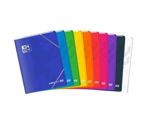 Cahier Easybook Oxford extra large agrafe 240x320 96pages seyes assorti