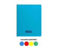 Cahier piqué 8000 POLYPRO 17x22 cm 96 pages grands carreaux 90 g - Assortis