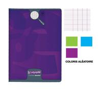 Calligraphe 108733C Un Cahier Agrafé (une Marque de Clairefontaine) - A4 21x29,7 cm - 96 Pages Grands Carreaux - Papier Blanc 90 g - Couverture Carte Recy Pelliculée - Couleur Aléatoire