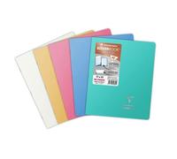 Cahier piqué Koverbook Silver 24x32 cm 96 pages grands carreaux couverture polypropylène opaque - Assortis