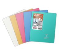 Cahier piqué Koverbook Silver 24x32 cm 96 pages grands carreaux couverture polypropylène opaque - Assortis