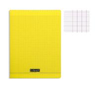 Cahier piqué 8000 POLYPRO 24x32 cm 140 pages grands carreaux 90 g - Jaune