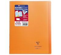 Cahier - Koverbook - 24x32 cm - 48 pages - Grands carreaux - Couverture PP transparente