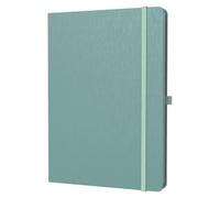 Cahier ligné format A4 Unyqoos® – Couverture rigide, 80 feuilles (160 pages), interligne de 7 mm, reliure spirale, élastique de fermeture et porte-stylo, marque-page, grammage 80 g/m²