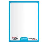 Cahier Magique 8000 POLYPRO couverture ardoise double-face effaçable piqué 24x32cm 48 pages grands carreaux (Seyès tricolore) - Bleu ciel
