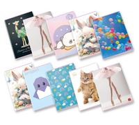 Cahier Maxi Pigna Assortiment Fille A4 Quadrillé 1 Cm 80 G/M² 80 Pages Couvertures Assorties Paquet de 10