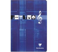 Clairefontaine – Cahier Musique & Chant A4 96 pages – Grands carreaux et portées – Couleur aléatoire