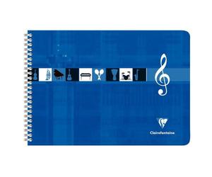 Cahier Musique reliure intégrale à l'italienne 29,7x21cm 50 pages Bleu - Bleu