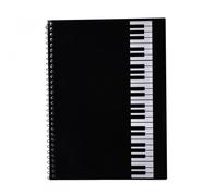 Cahier Musique Spirale Couverture En Papier Kraft Noir Cahier De Musique 50 Pages 26 X 19 Cm Cahier De Musique Avec PortéE Convient Aux Programmes Musicaux Et Aux Artistes Musicaux