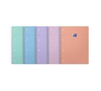 Cahier - OXFORD - 230x297 mm - 160 pages - Quadrillé 5x5 - Couleurs pastel aléatoires