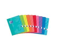 Cahier Oxford Color Life 17x22cm grands carreaux Seyès 48 pages agrafées couverture carte coloris assortis