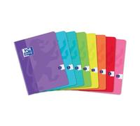 Cahier Oxford Color Life 17x22cm grands carreaux Seyès 60 pages agrafées couverture carte coloris assortis