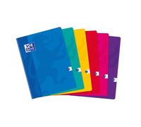 Cahier Oxford Color Life 24x32cm grands carreaux Seyès 192 pages brochées couverture carte coloris assortis