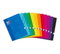 Cahier Oxford Color Life 24x32cm grands carreaux Seyès 48 pages agrafées couverture carte coloris assortis