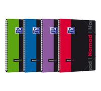 Cahier Oxford Etudiants Nomadbook A4+ petits carreaux 5mm 160 pages reliure spirale couverture polypro coloris assortis