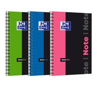 Cahier Oxford Etudiants notebook B5 petits carreaux 5mm 160 pages reliure spirale couverture carte polypro coloris assortis