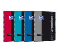 Cahier Oxford Etudiants Organiserbook A4+ petits carreaux 5mm 160 pages reliure spirale couverture polypro coloris assortis