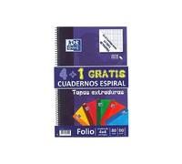 Cahier - Oxford - Folio - 215 X 310 Mm - 160 Pages - Dos Rigide - Assortiment De Couleurs