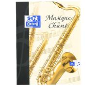 Cahier Oxford musique 17x22cm réglure grands carreaux & réglure musique 48 pages agrafées couverture carte colorée