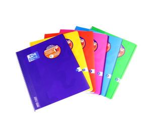 Cahier Oxford OpenFlex 24x32cm grands carreaux Seyès 100 pages reliure spirale couverture polypro coloris assortis