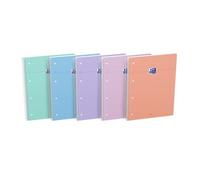 Cahier Oxford Smart Spirale 4 Trous 230X297 160P Optik P. seyes assorti pastel