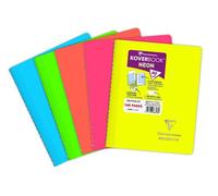 Clairefontaine 366723C Un Carnet à Spirale Koverbook Neon - A5 14,8x21 cm - 160 Pages Lignées - Papier Blanc 90 g - Couverture Polypro Opaque - Couleur Aléatoire