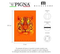 Cahier Pigna Maxi monochrome orange, format A4, 72 pages quadrillées, lot de 10
