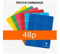 Cahier piqué 17x22cm 48 pages petits carreaux Couleur aléatoire - Assortis