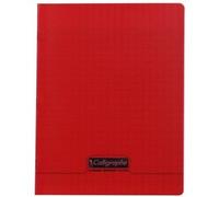 Cahier piqué 8000 POLYPRO 17x22 cm 48 pages grands carreaux 90 g - Rouge