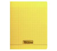 Cahier piqué 8000 POLYPRO 17x22 cm 60 pages grands carreaux 90 g - Jaune