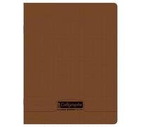 Cahier piqué 8000 POLYPRO 17x22 cm 96 pages grands carreaux 90 g - Marron