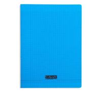 Cahier piqué 8000 POLYPRO 24x32 cm 140 pages grands carreaux 90 g - Bleu