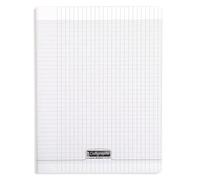 Cahier piqué 8000 POLYPRO 24x32 cm 140 pages grands carreaux 90 g - Incolore