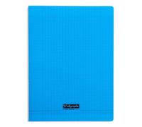 Cahier piqué 8000 POLYPRO 24x32 cm 192 pages grands carreaux 90 g - Bleu