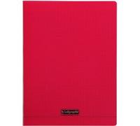 Cahier piqué 8000 POLYPRO 24x32 cm 192 pages grands carreaux 90 g - Rouge
