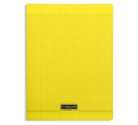 Cahier piqué 8000 POLYPRO 24x32 cm 96 pages grands carreaux 90 g - Jaune
