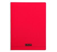 Cahier piqué 8000 POLYPRO 24x32 cm 96 pages grands carreaux 90 g - Rouge