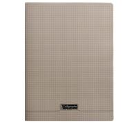 Cahier piqué 8000 POLYPRO 24x32 cm 96 pages petits carreaux 90 g - Gris