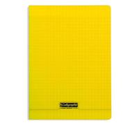 Cahier piqué 8000 POLYPRO A4 140 pages grands carreaux 90 g - Jaune