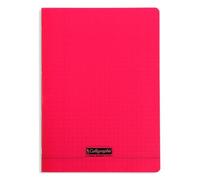 Cahier piqué 8000 POLYPRO A4 140 pages grands carreaux 90 g - Rouge