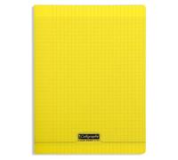 Cahier piqué 8000 POLYPRO A4 192 pages grands carreaux 90 g - Jaune