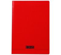 Cahier piqué 8000 POLYPRO A4 48 pages grands carreaux 90 g - Rouge
