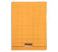 Cahier piqué 8000 POLYPRO A4 96 pages petits carreaux 90 g - Orange