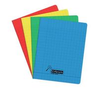 Cahier piqué 8000 POLYPRO Déficients visuels 17x22 cm 96 pages grands carreaux 2,5mm agrandi 10/10 90 g - Assortis