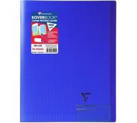 Cahier piqué à rabats - CLAIREFONTAINE - Koverbook - 96 pages - 24 x 32 cm - Grands carreaux Seyès - Papier 90 g/m²