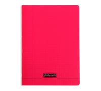 Cahier piqué 8000 POLYPRO A4 140 pages grands carreaux 90 g - Rouge