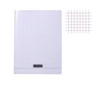 Cahier piqué 8000 POLYPRO 17x22 cm 192 pages petits carreaux 90 g - Incolore